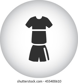 Soccer sport uniform simple icon on background