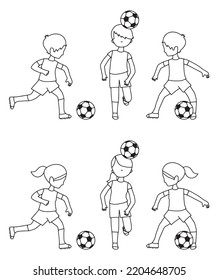 Soccer sport vector illustration set 