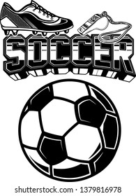 Soccer Sports Emblem Logo Design Element