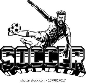 Soccer Sports Emblem Logo Design Element