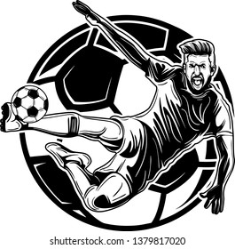 Soccer Sports Emblem Logo Design Element