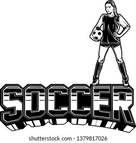 Soccer Sports Emblem Logo Design Element