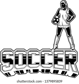 Soccer Sports Emblem Logo Design Element