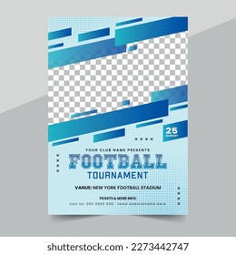 Soccer sports flyer template and football championship tournament poster layout design