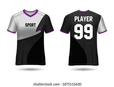 Soccer Sports Jersey Design Template for Team Uniforms Vector