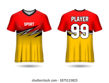 Soccer Sports Jersey Design Template for Team Uniforms Vector