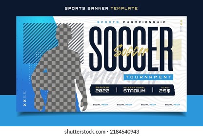 Soccer Sports Tournament Banner Flyer For Social Media Post