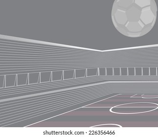 Soccer stadium architecture scheme.