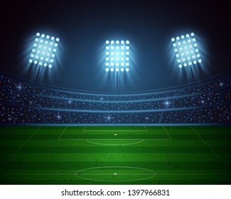 Soccer Stadium Background. Vector Illustration