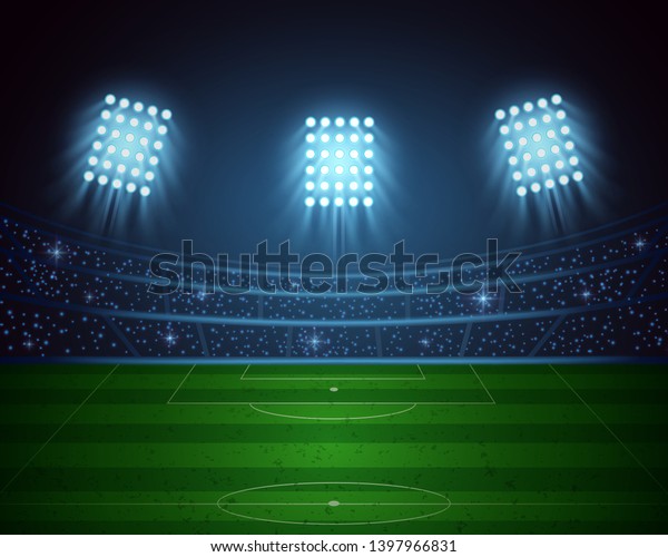 Soccer Stadium Background Vector Illustration Stock Vector Royalty Free