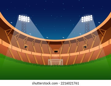 Soccer Stadium frog eye at night