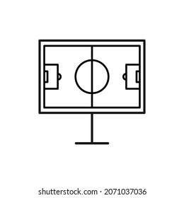 Soccer stadium icon isolated on white background. Monitor symbol modern, simple, vector, icon for website design, mobile app, ui. Vector Illustration