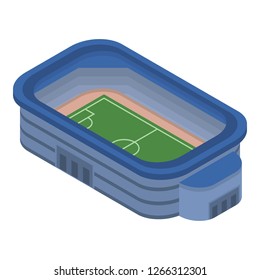 Soccer stadium icon. Isometric of soccer stadium vector icon for web design isolated on white background
