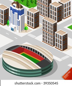 Soccer Stadium Isometric