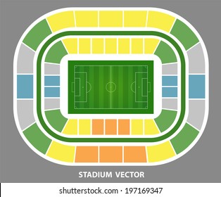 Soccer stadium scheme with zone 