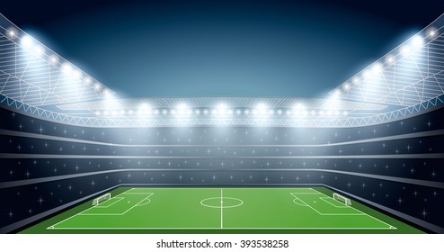 Soccer Stadium with spot light.