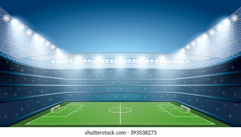 Soccer Stadium with spot light.