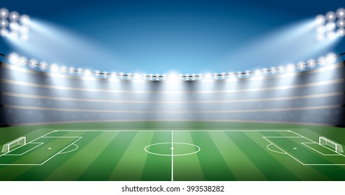 Soccer Stadium with spot light.
