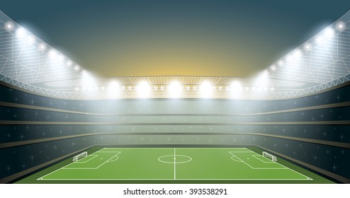 Soccer Stadium with spot light.