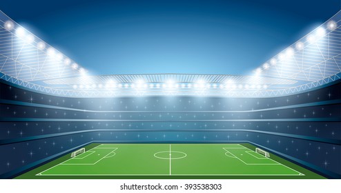 Soccer Stadium with spot light.
