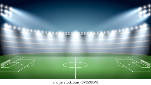 Soccer Stadium with spot light.