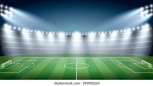 Soccer Stadium with spot light.