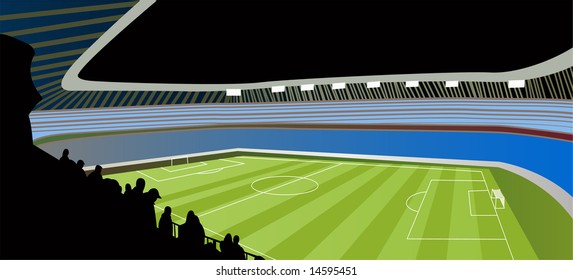 soccer stadium vector