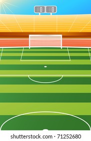 Soccer stadium, a vector illustration