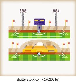 soccer stadium/flat design