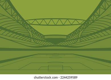 Soccer stadiums buildings. stadium line drawing illustration vector. Football stadium sketch vector