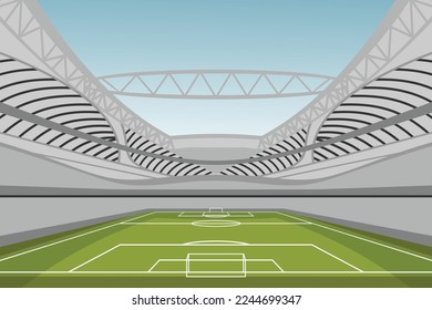 Soccer stadiums buildings. stadium line drawing illustration vector. Football stadium sketch vector