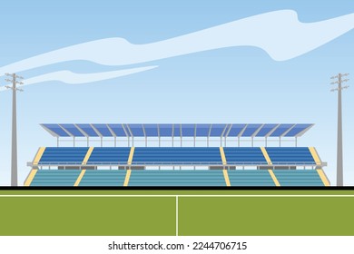 Soccer stadiums buildings. stadium line drawing illustration vector. Football stadium sketch vector