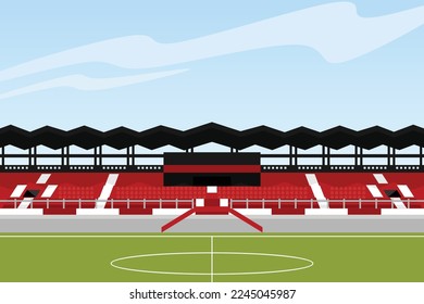 Soccer stadiums buildings. stadium line drawing illustration vector. Football stadium sketch vector