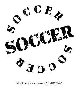 soccer stamp on white background