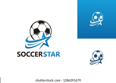 Soccer Star Logo Template Design Vector, Emblem, Design Concept, Creative Symbol, Icon