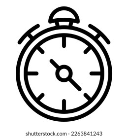 Soccer stopwatch icon outline vector. Goal sport. Game play