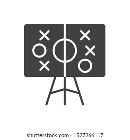 Soccer strategy board icon. flat simple pictogram. Football game strategy vector illustration