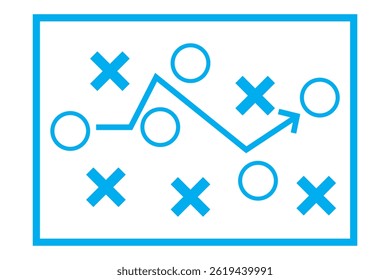 soccer strategy game icon, Soccer Tactics Icon Game icon on white background. 