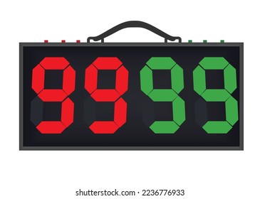 Soccer substitution board. vector illustration