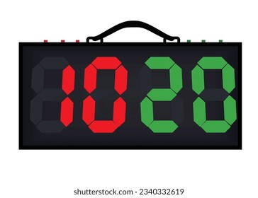 Soccer substitution board. vector illustration