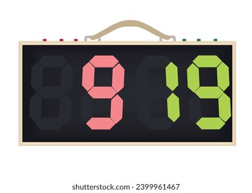 Soccer substitution board. vector illustration