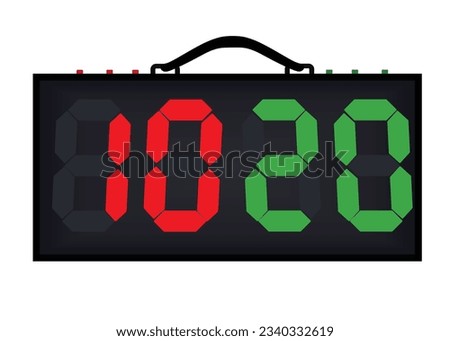 Soccer substitution board. vector illustration