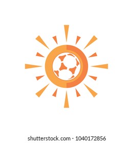 Soccer Sun Logo Icon Design