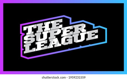 Soccer super League emblem. Vector sport european football or soccer logo emblem.