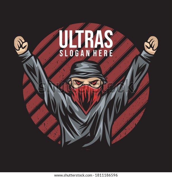 Soccer Supporter Ultras Hand Draw Hooligan Stock Vector (Royalty Free ...