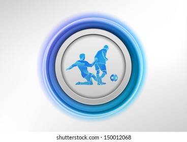 soccer symbol on the button