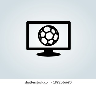 Soccer symbolic object in abstract icon for illustration