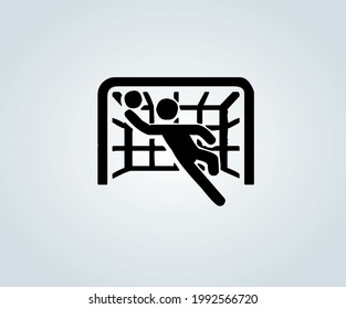 Objeto simbólico de fútbol en icono abstracto para ilustración