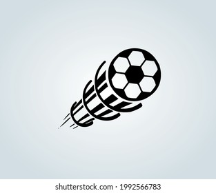 Objeto simbólico de fútbol en icono abstracto para ilustración