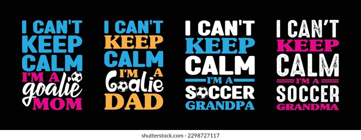Soccer T shirt Design Bundle, vector Soccer T shirt  design, Football shirt, Soccer typography T shirt design Collection